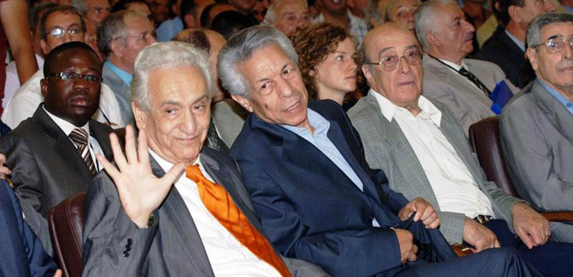 De gauche à droite : Hocine Ait Ahmed, Mouloud Hamrouche et Abdelhamid Mehri. Photo DR.